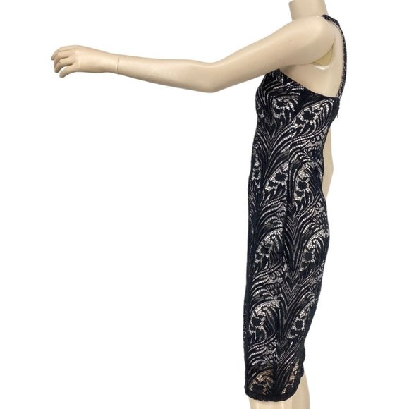 Guess Lace Overlay Criss Cross Knee Length Dress​​​​ - Picture 2 of 11